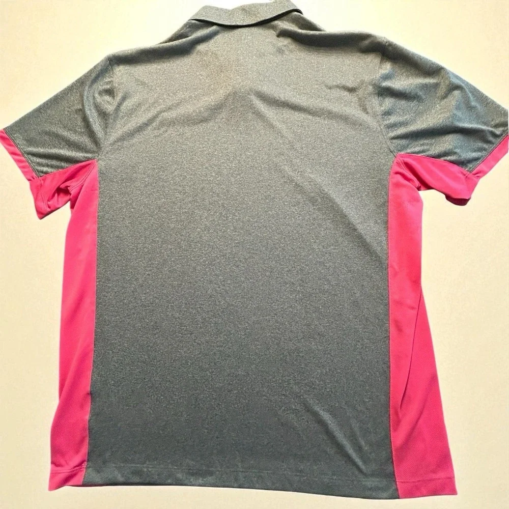 Men's Nike Golf Dri-FIT Tour Performance‎ Polo The Players TPC Gray Pink XL